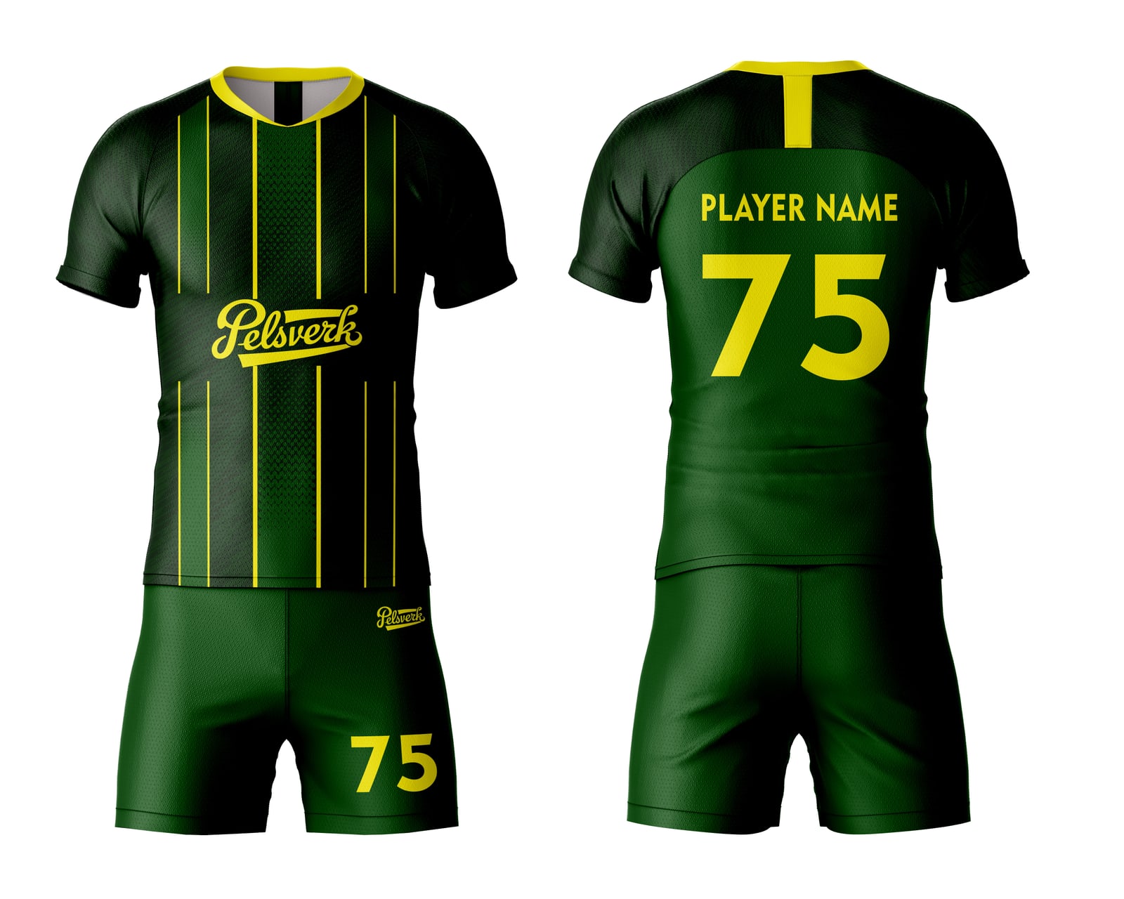 Black Forest Green Custom Rugby Kit Design 04