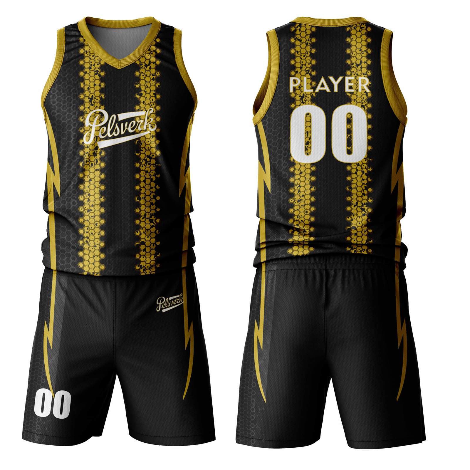 Black Navy Custom Basketball Uniform Kit Design 03
