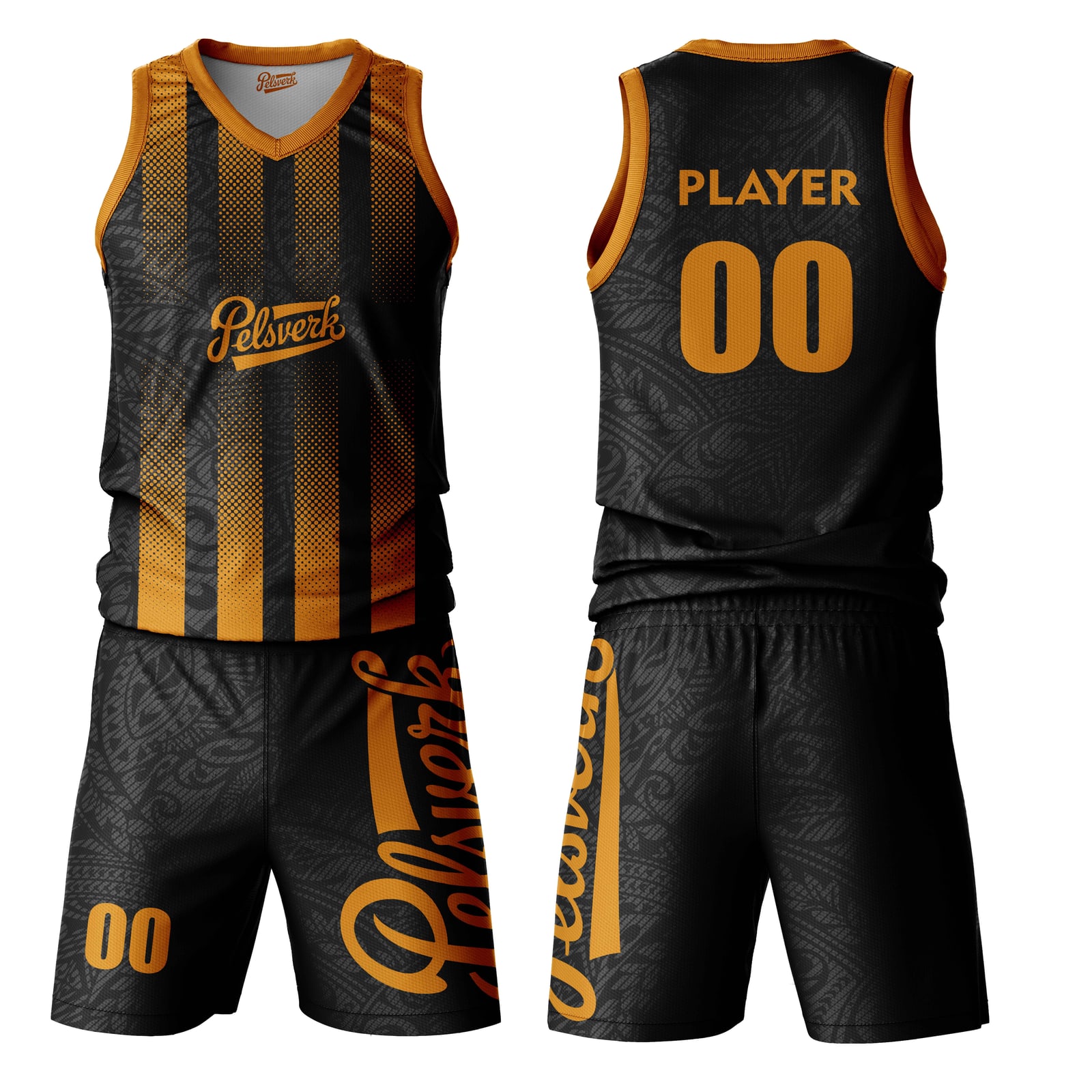 Black Navy Custom Basketball Uniform Kit Design 13