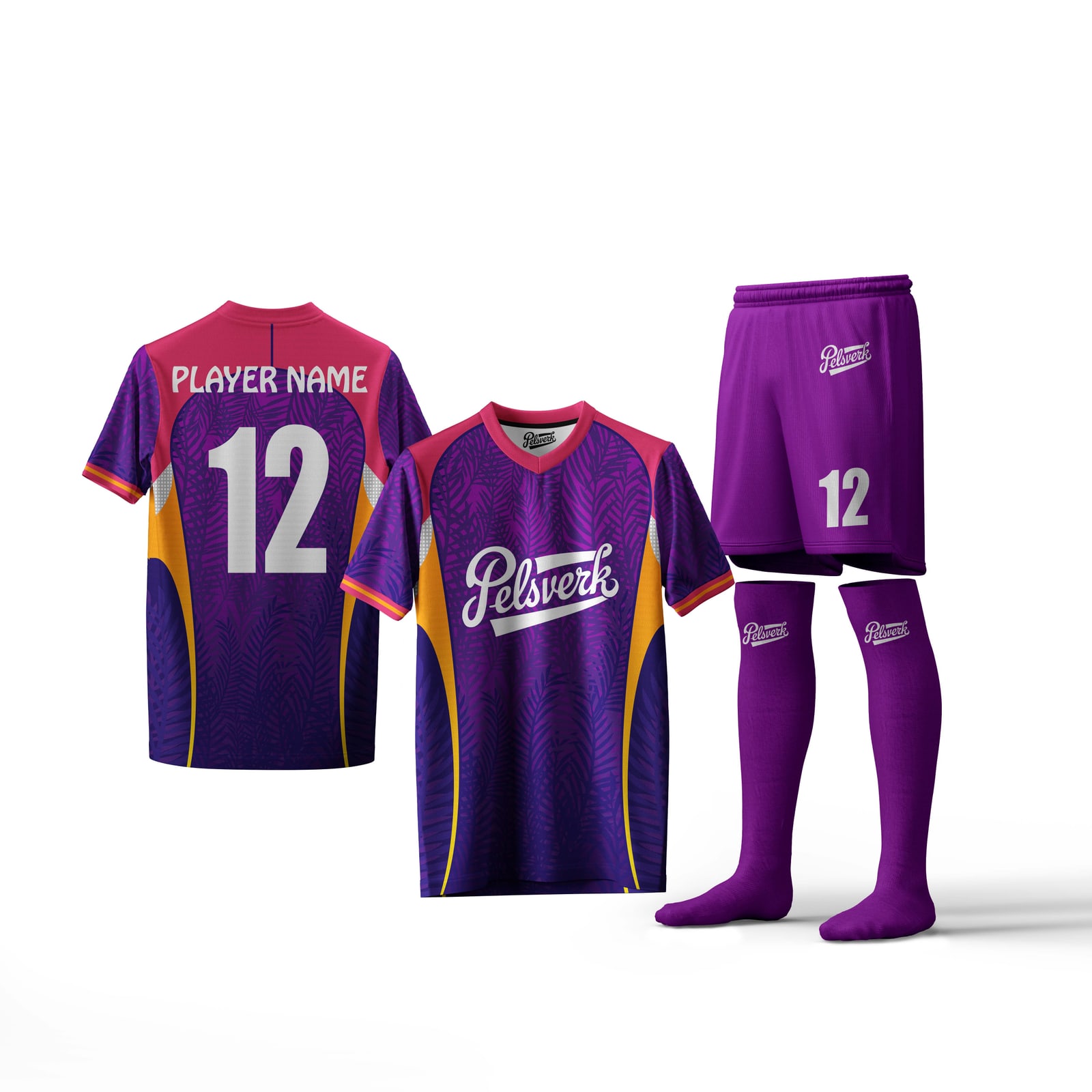 Black Purple Custom Soccer Kit Design 11