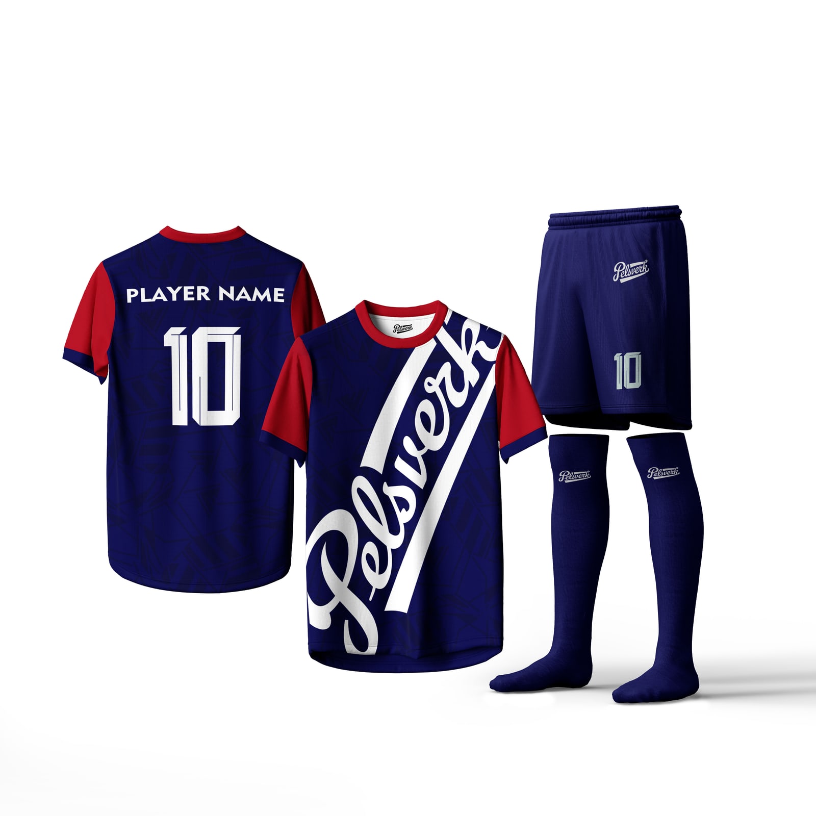 Black White Custom Soccer Kit Design 13