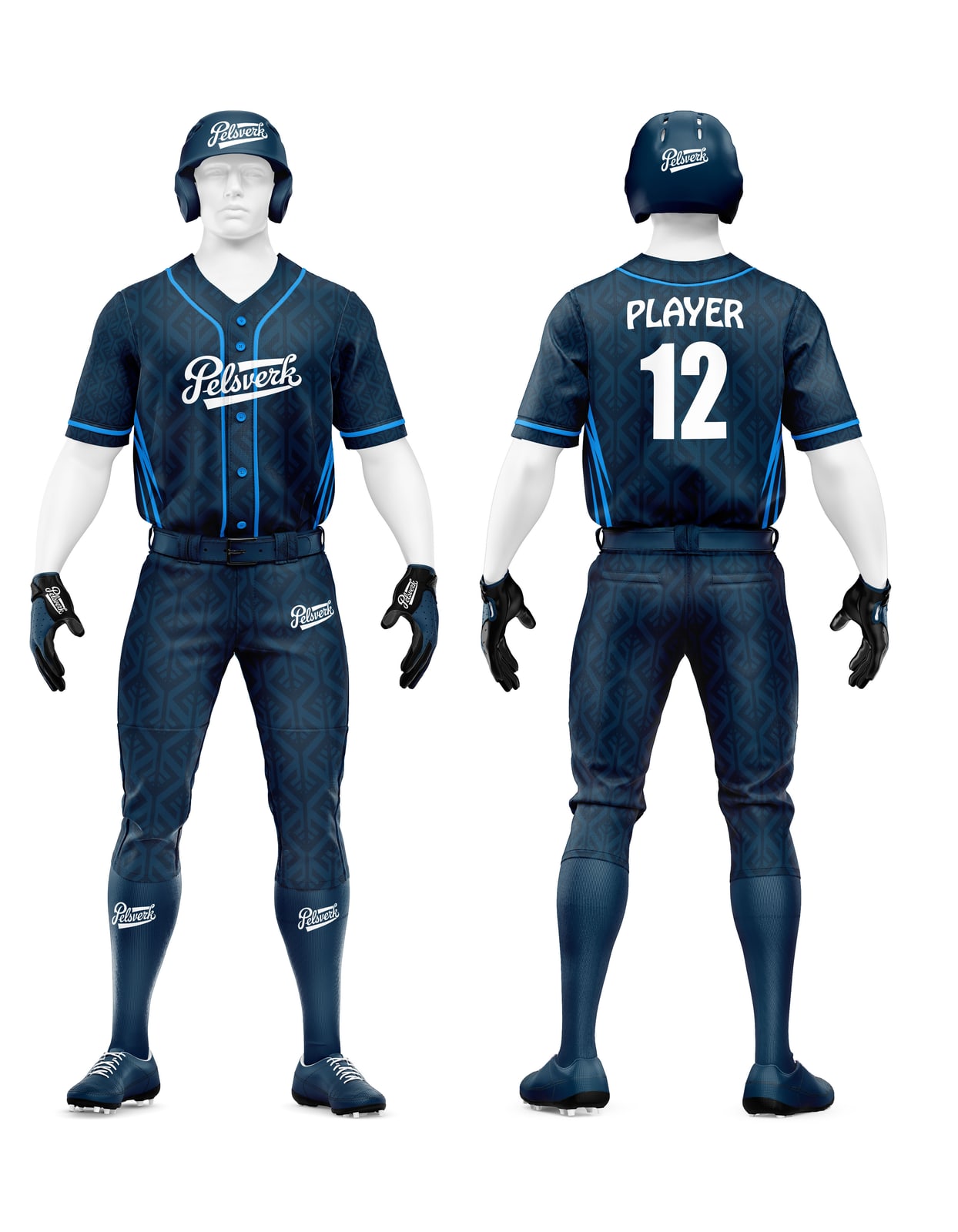 Deep Teal Custom Baseball Uniform Kit