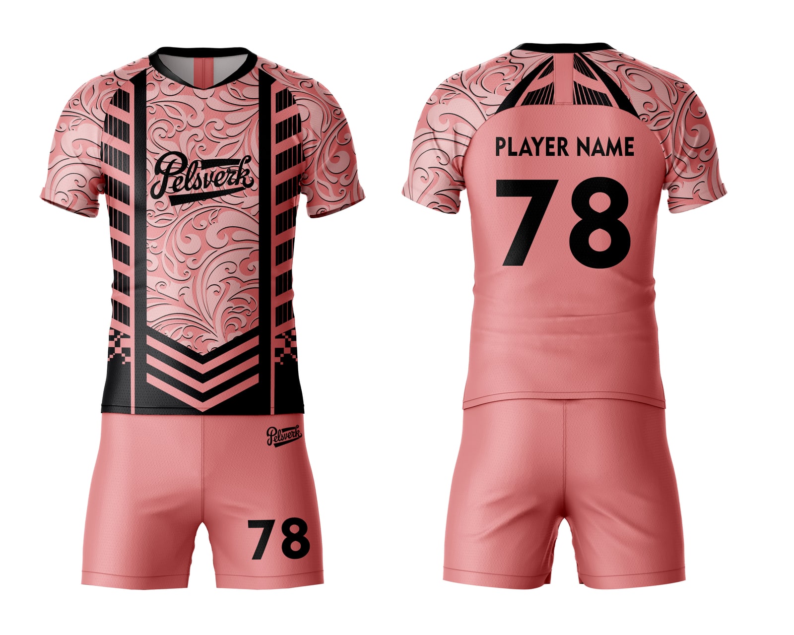 Gold Orange Custom Rugby Kit Design 07