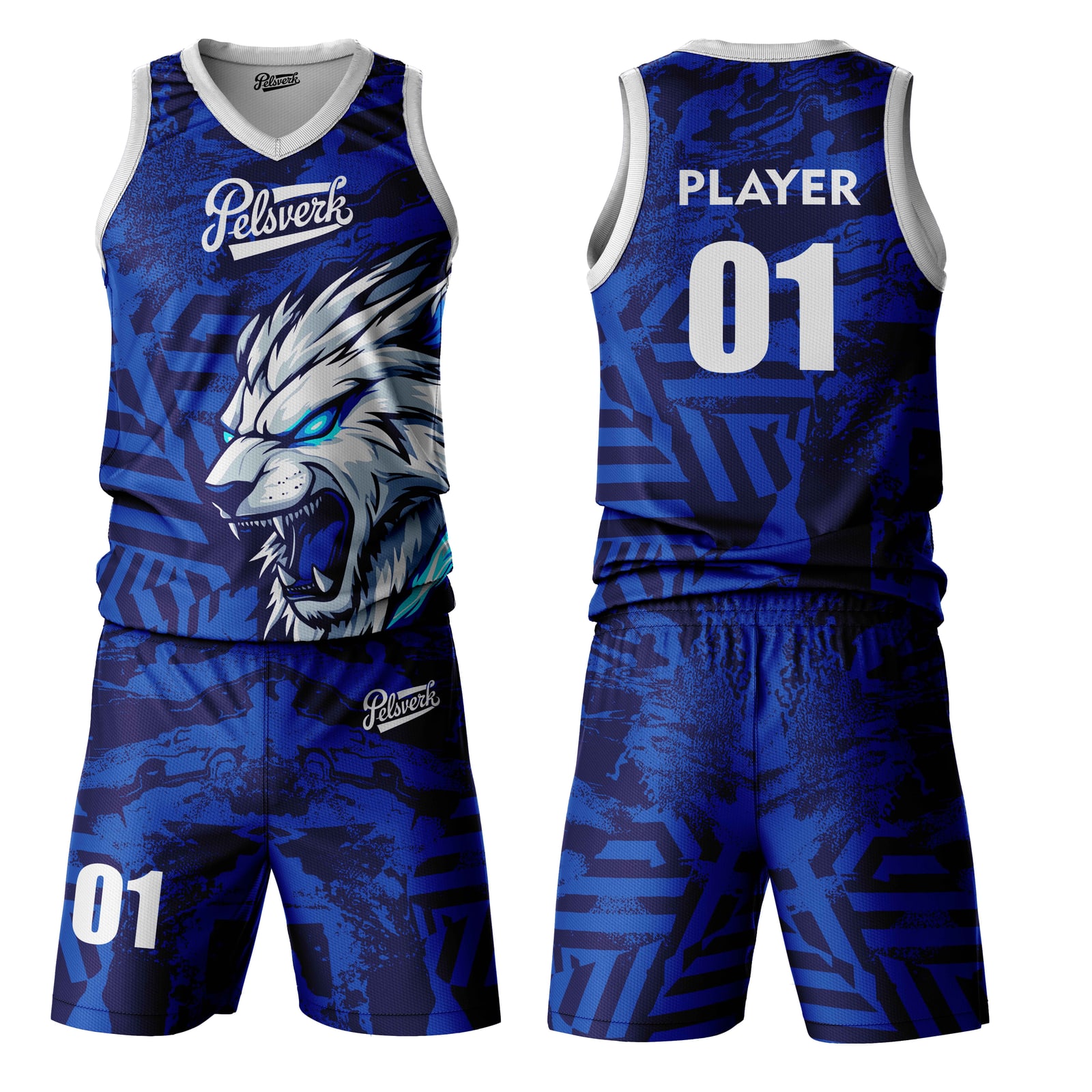 Navy Black Custom Basketball Uniform Kit Design 15