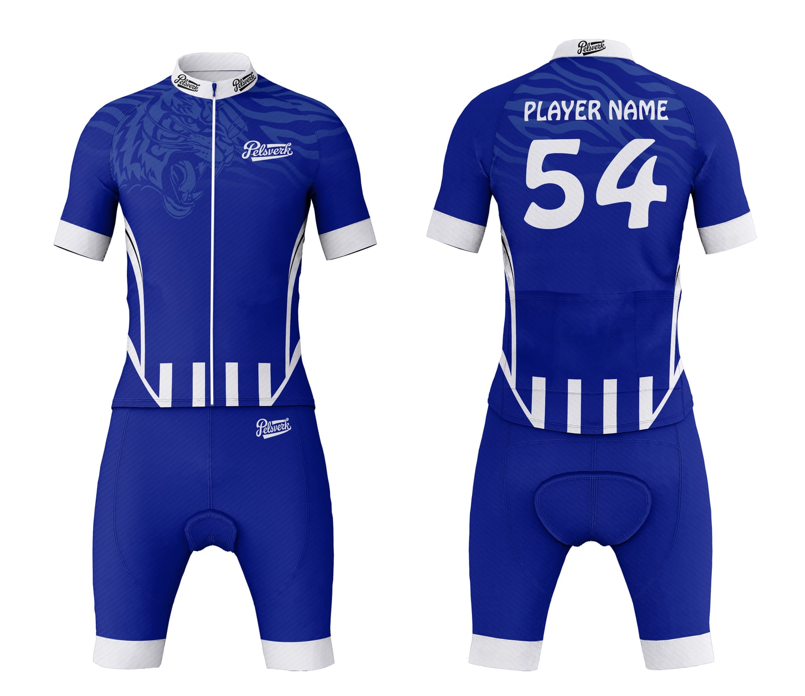 Navy White Custom Cycling Kit Design 03