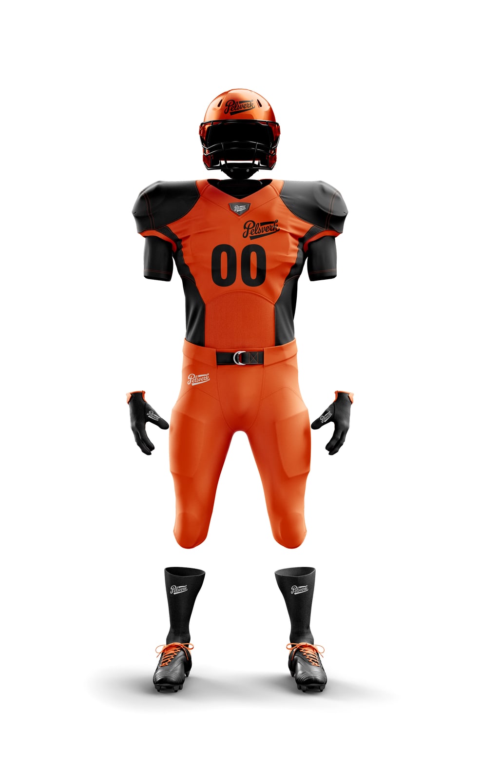 Red Black Custom American Football Kit Design 06