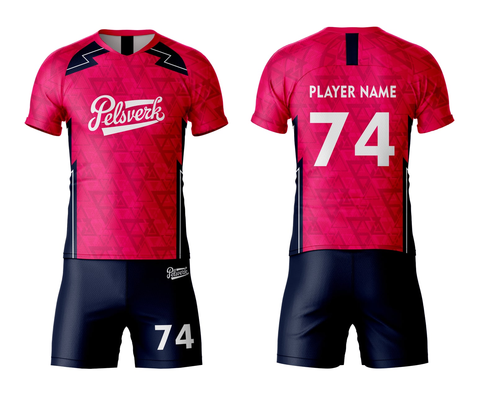 Red Black Custom Rugby Kit Design 03