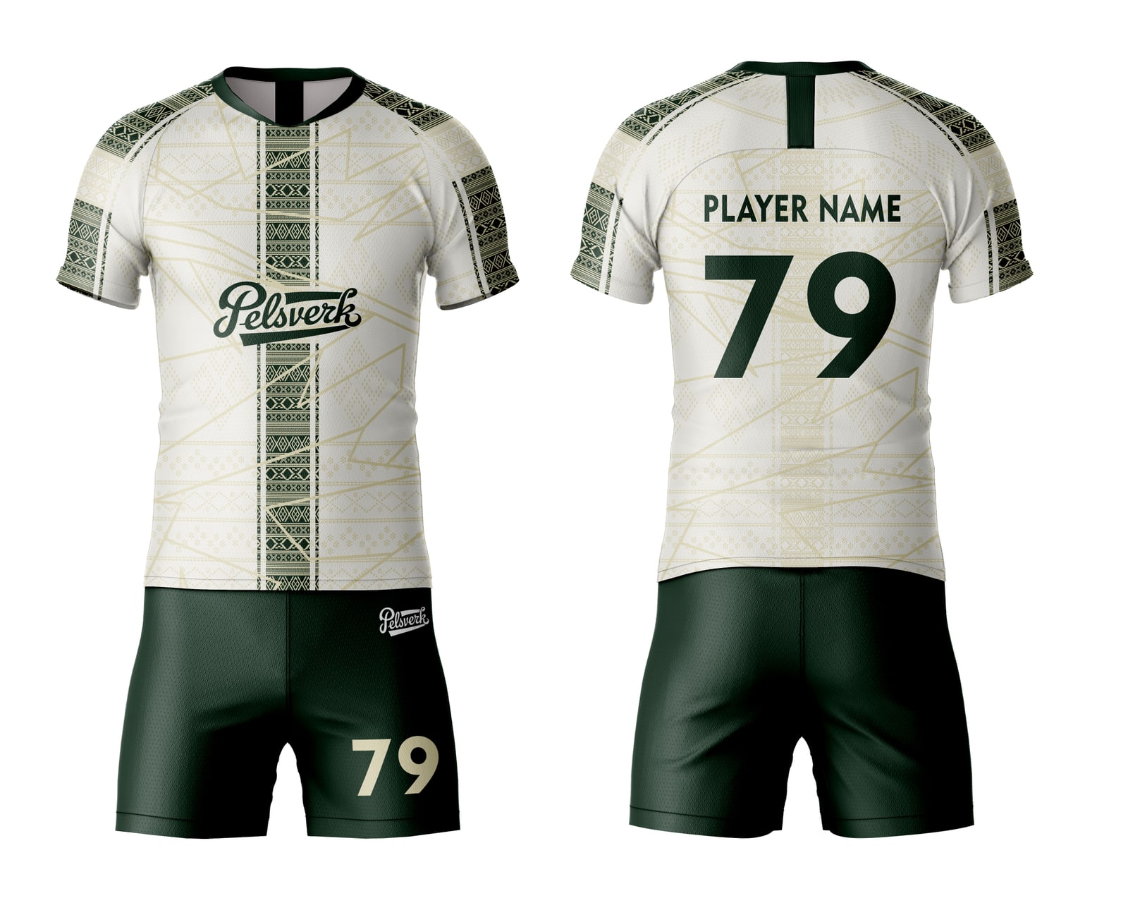 White Black Custom Rugby Kit Design 08