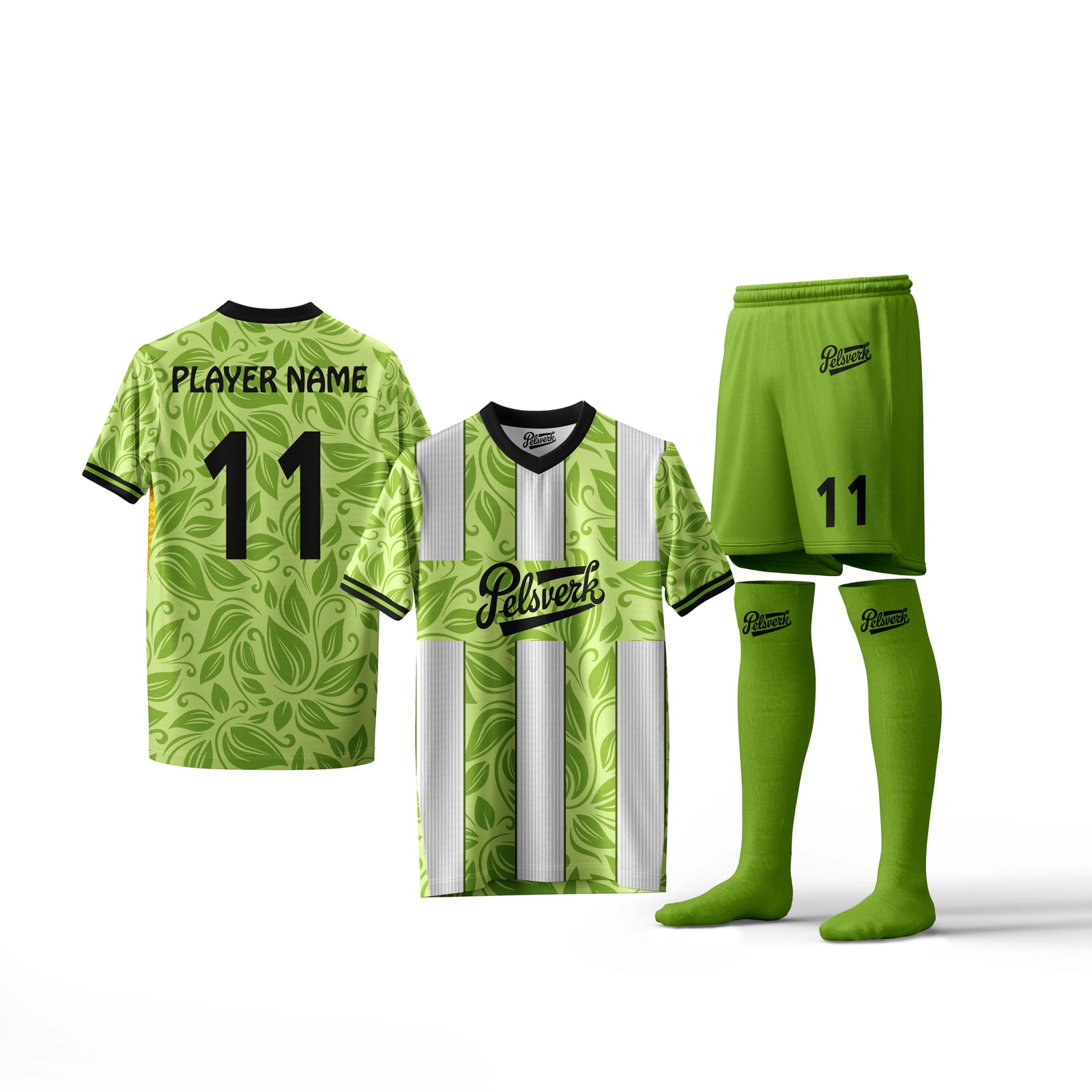 White Gold Custom Soccer Kit Design 10