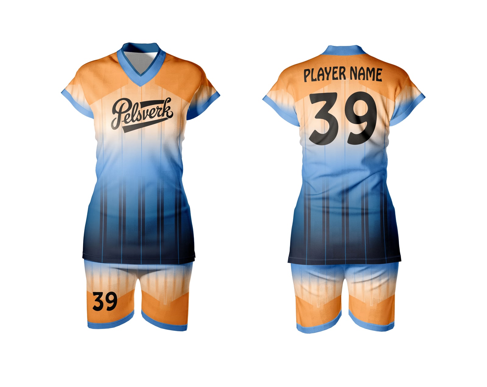 White Gold Custom Volleyball Kit Design 10