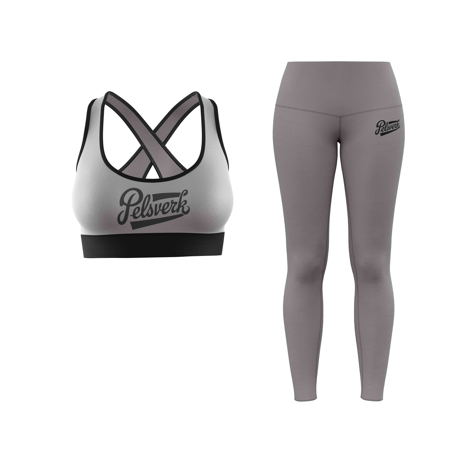 White Purple Custom Sports Bra and Legging Set Design 05